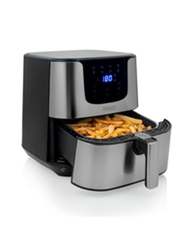 Princess luchtfriteuse 182060 in zilver, 1700W, 5.5L, compact elektrische keukenapparaat voor crispy snacks