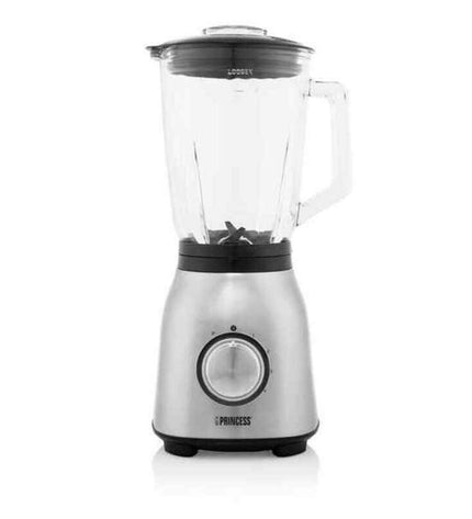 Princess 212091 1.5L 1000W kitchen mixer with stainless steel bowl and control buttons, ideal for home cooking.
