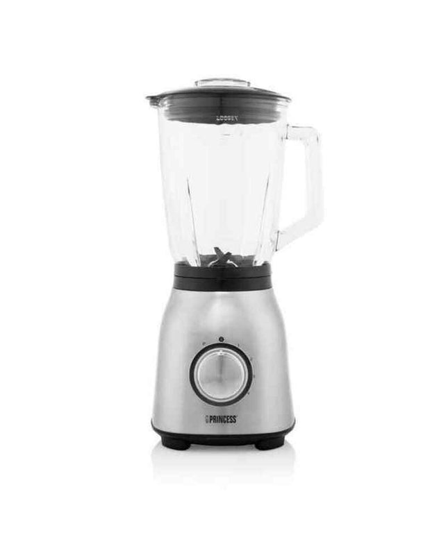 Princess 212091 1.5L 1000W kitchen mixer with stainless steel bowl and control buttons, ideal for home cooking.
