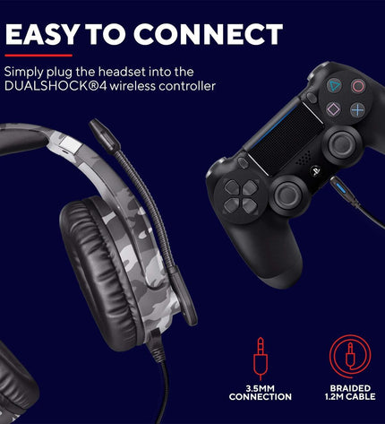 Trust GXT488 wireless gray headphones for gaming, featuring comfortable ear cups and a sleek design.