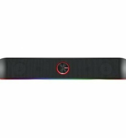 Trust GXT 619 Thorne black soundbar with 6W and 12W audio output, sleek electronic audio and hifi equipment for enhanced sound.