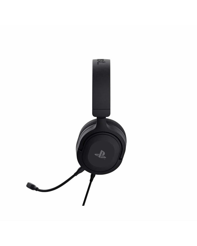 Trust 24715 headset with microphone for electronic gaming consoles, featuring plug-and-play design and comfortable ear cushions.