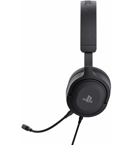 Trust 24715 gaming headset with microphone, plug-and-play design, featuring over-ear headphones and adjustable headband.