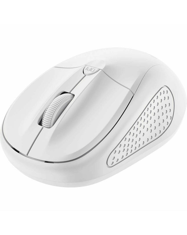 Trust wireless optical mouse for electronics, featuring a sleek design and plug and play compatibility for gaming consoles.