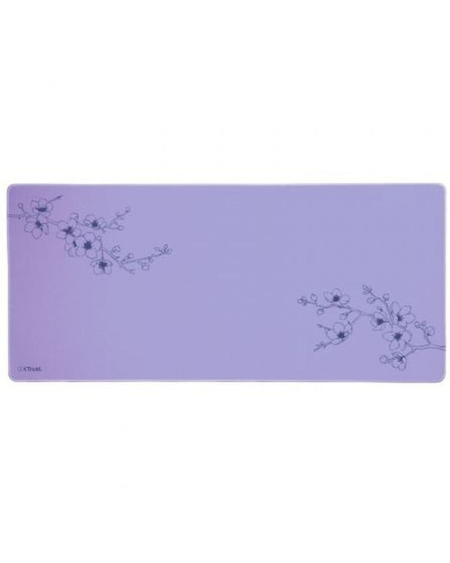 Trust gaming mat in purple for plug & play game consoles, featuring a smooth surface for comfortable gaming sessions.