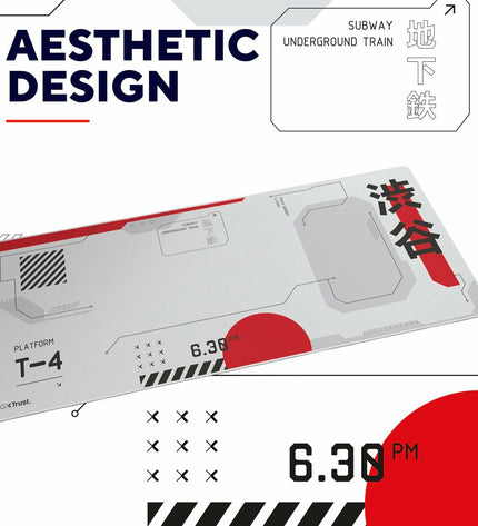 Trust gaming mat for plug & play game consoles, featuring a colorful design suitable for electronic gaming setups.