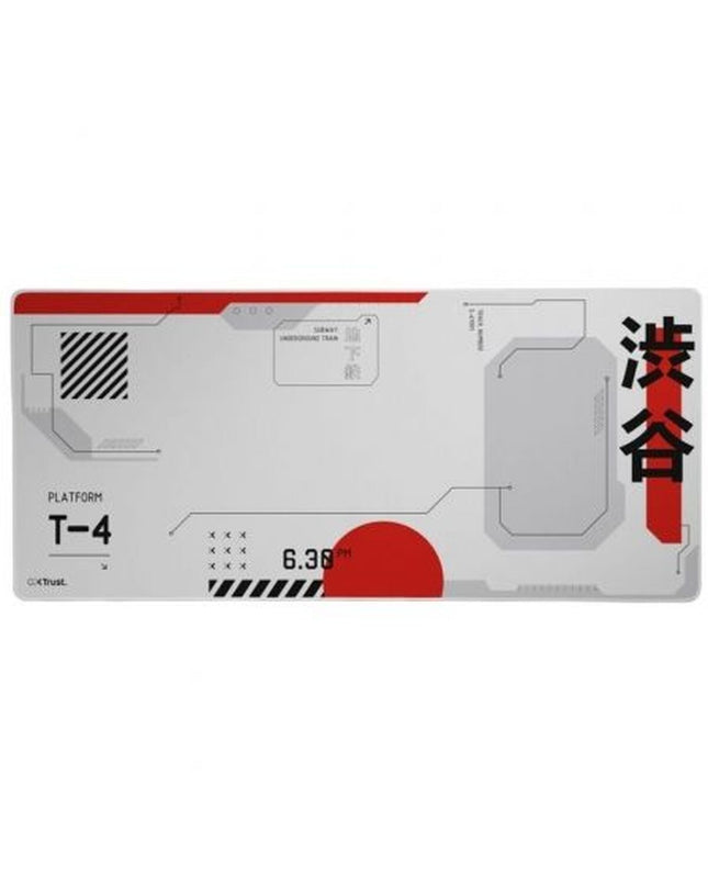 Trust gaming mat for plug-and-play game consoles, featuring a sleek design and textured surface for enhanced gameplay.