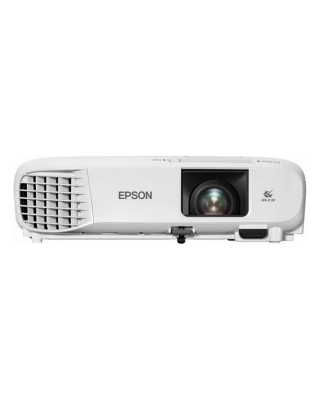 Epson EB-W49 WXGA projector displaying bright images with 3800 lumens, suitable for home theater and business use