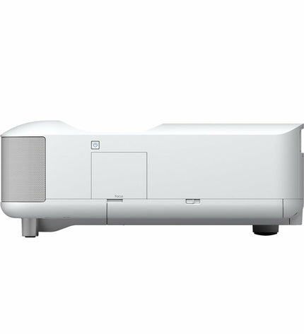 Epson V11HB07040 3600 ANSI 4K Ultra HD projector displaying a vibrant home theater scene with colorful visuals.