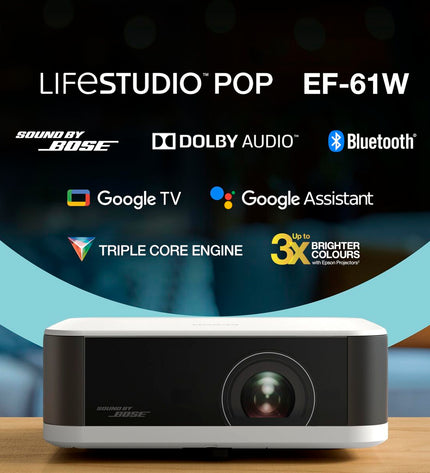 Epson projector V11HB72040 displaying a 1920x1080 HD image, ideal for home cinema and multimedia entertainment.