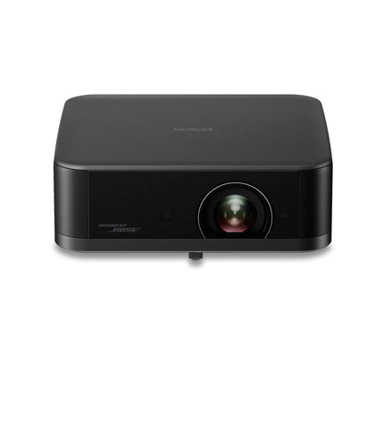 Epson projector V11HB73140 for home theater, electronic TV and video equipment, showing the projector with lens and control buttons