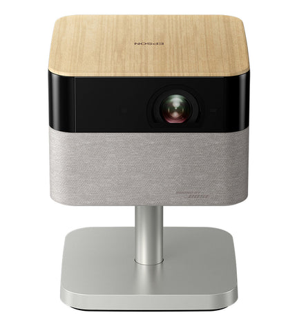 Epson V11HB76640 projector for home cinema and electronics, showing front view with lens and control buttons.