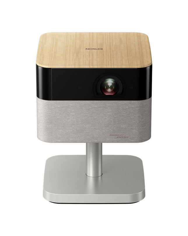Epson V11HB76640 projector for home cinema and electronics, showing front view with lens and control buttons.
