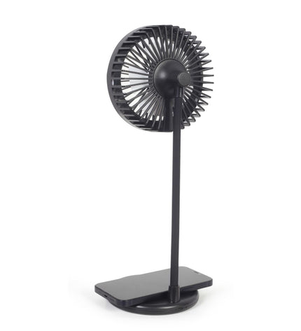 GEMBIRD Tafelventilator WPC10-LEDFAN-01 in zwart, draagbare airconditioning unit for home and kitchen use.