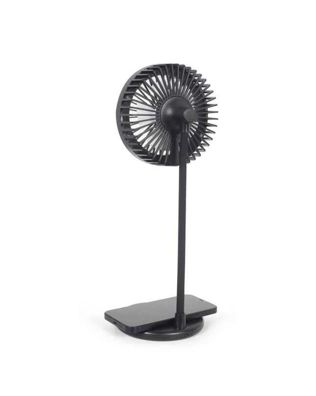GEMBIRD Tafelventilator WPC10-LEDFAN-01 in zwart, draagbare airconditioning unit for home and kitchen use.