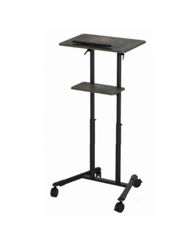 Black GEMBIRD TVS-DESK-01-BK desk for home and kitchen, showing a sleek, modern workspace with a smooth surface.
