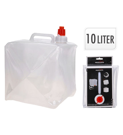 Redcliffs polypropylene sports water bottle in red, suitable for outdoor camping and hiking activities.