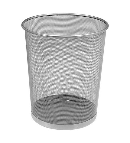 Metal waste bin, 29.5 cm, for home and kitchen storage, by BigBuy Office, with a sleek metal finish and compact design.
