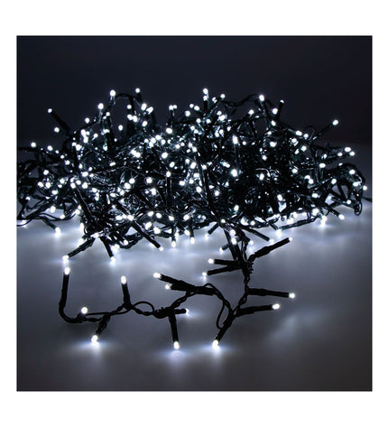 Lumineo 11m outdoor LED light garland with 16m extension, ideal for garden decoration and outdoor lighting.