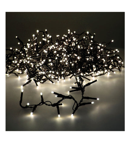 Lumineo 14-16m outdoor LED light garland for garden decoration, with warm white string lights suitable for outdoor use