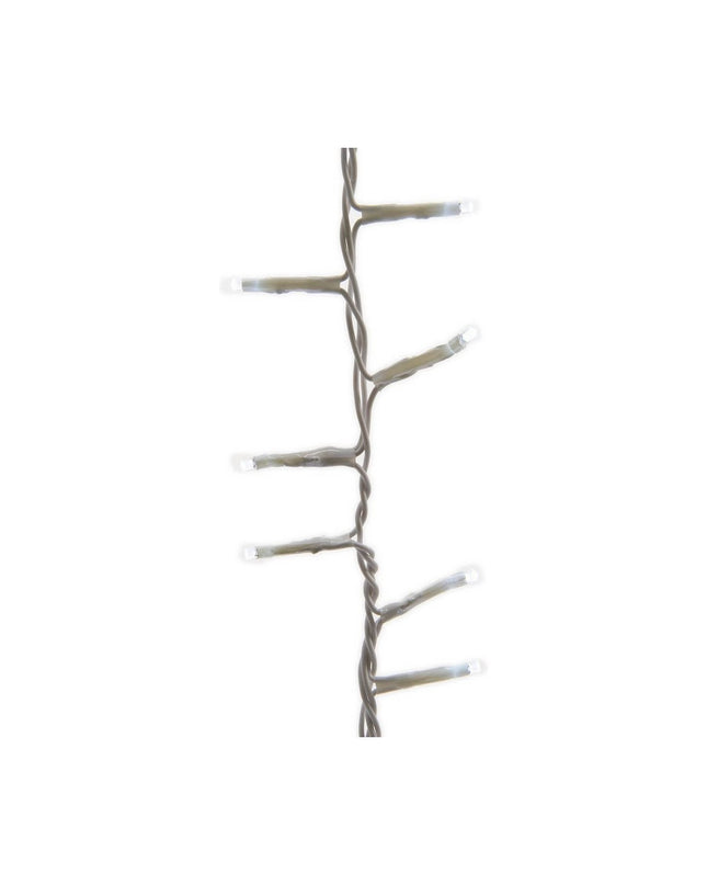 Lumineo 16m outdoor LED light garland for garden decoration, white string lights with 21m extension on a garden outdoor setting