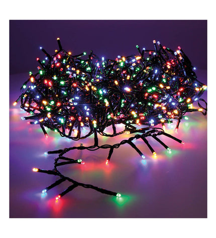 Lumineo multicolour LED outdoor string lights, 11 to 16 meters, perfect for garden decoration and outdoor ambiance.