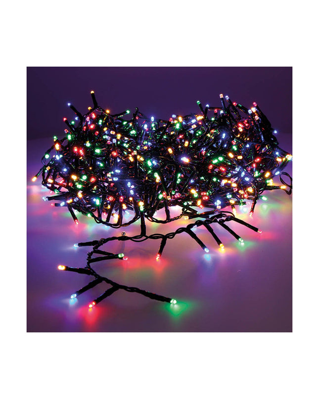 Lumineo multicolour LED outdoor string lights, 11 to 16 meters, perfect for garden decoration and outdoor ambiance.