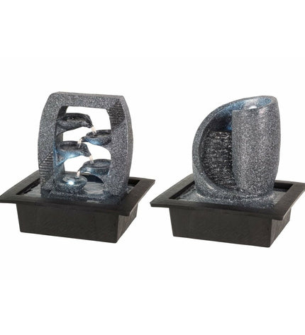 Lumineo Tuinfontein 894227 outdoor polyresin garden fountain, 21.5 x 18.5 x 25 cm, decorative garden outdoor decor
