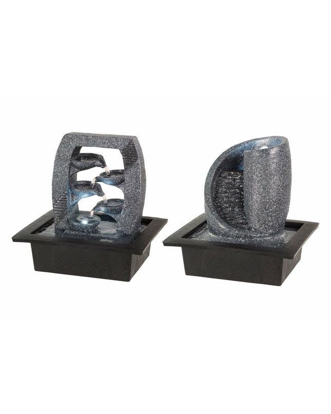 Lumineo Tuinfontein 894227 outdoor polyresin garden fountain, 21.5 x 18.5 x 25 cm, decorative garden outdoor decor