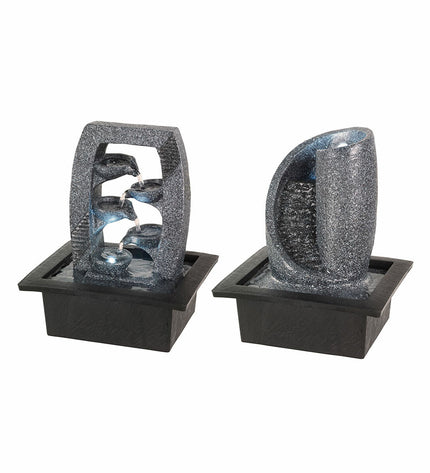 Lumineo Tuinfontein outdoor garden decor in polyresin, 21.5 x 18.5 x 25 cm, featuring a decorative garden fountain.
