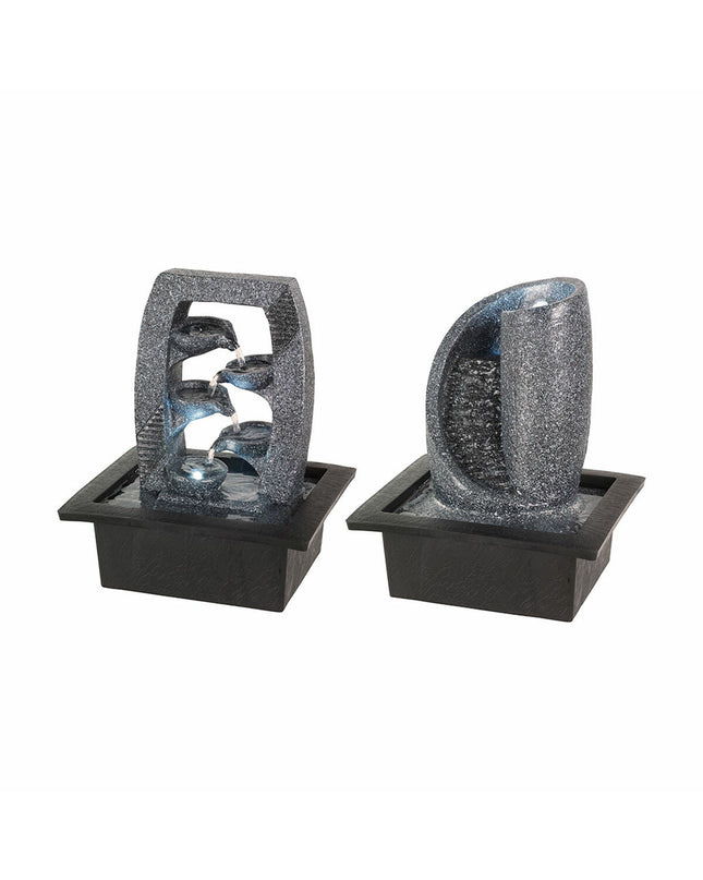 Lumineo Tuinfontein outdoor garden decor in polyresin, 21.5 x 18.5 x 25 cm, featuring a decorative garden fountain.