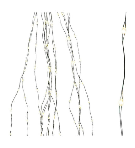 Lumineo silver 5-meter warm white LED outdoor garden string lights for decorative exterior outdoor spaces
