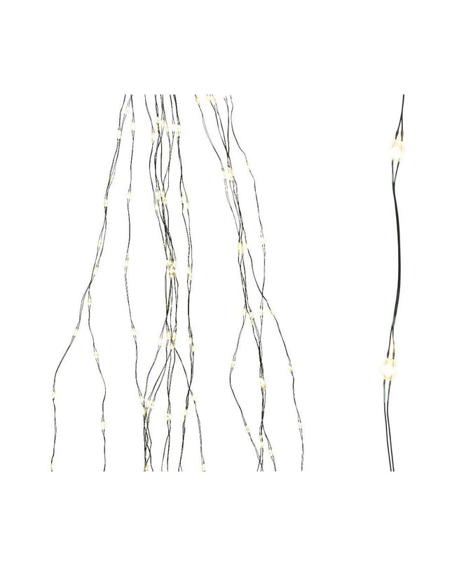 Lumineo silver 5-meter warm white LED outdoor garden string lights for decorative exterior outdoor spaces