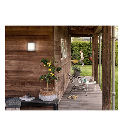 Philips outdoor garden decorative lamp 6W, 4000K, 600lm, white, 8.9x26.9x19.9cm, 230V, for outdoor lighting.