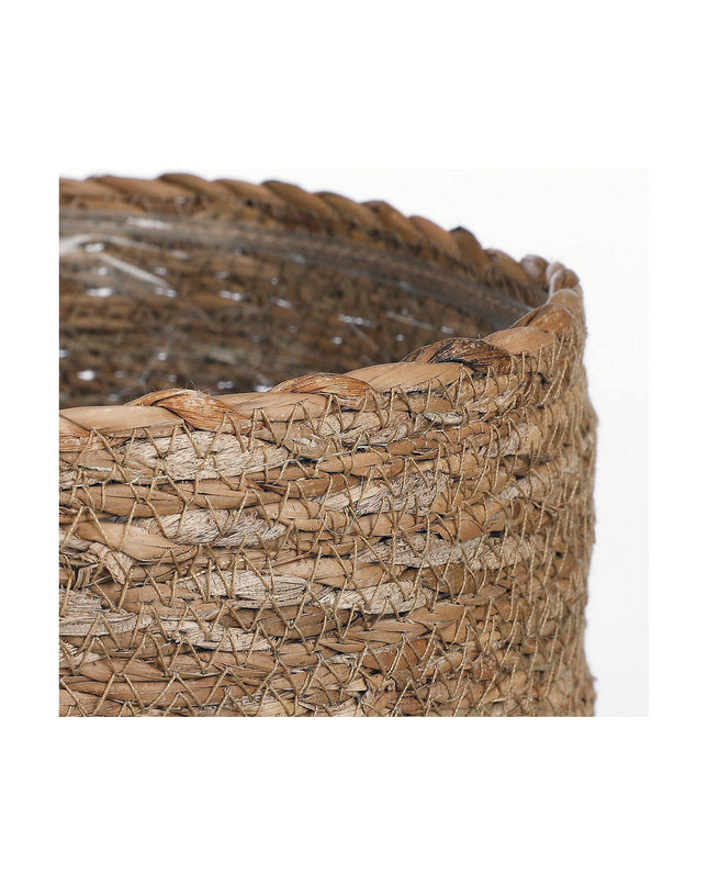 Mica Decorations brown woven storage box set with three parts, ideal for home organization and kitchen storage.