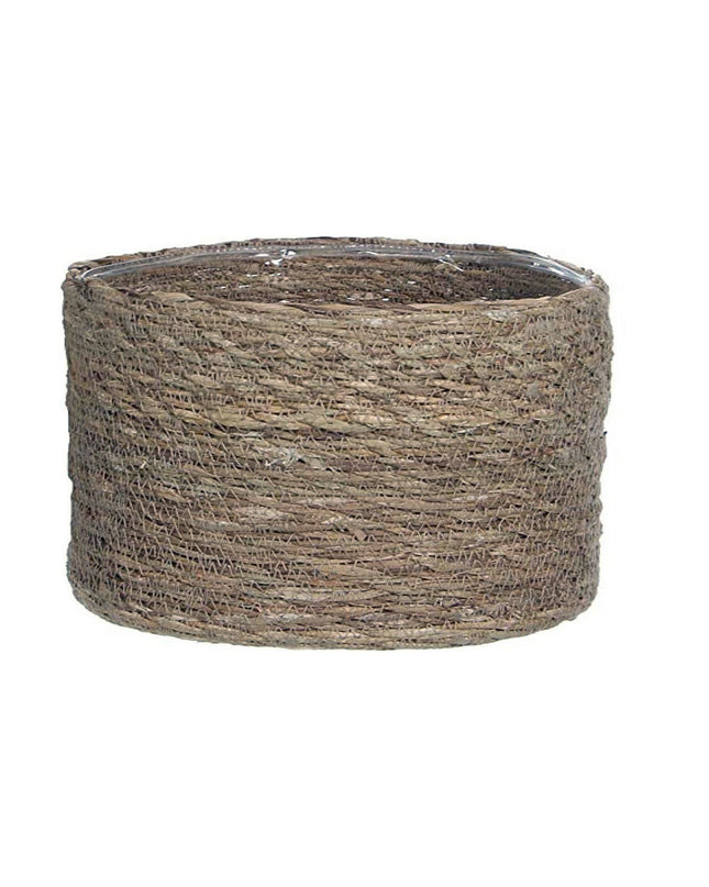 Mica Decorations Atlantic Bruin woven storage basket 20x20 cm, ideal for home organization and kitchen use, in brown wicker style.