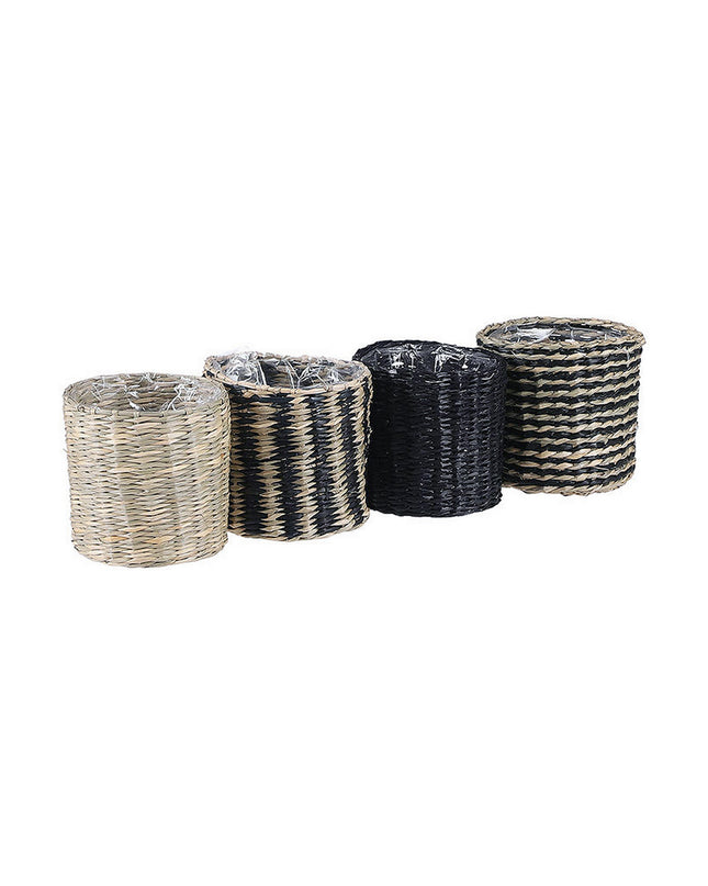 Mica Decorations versatile woven storage basket in natural fiber, 10x9 cm, ideal for home organization and kitchen use.