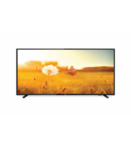 Philips 43-inch Full HD LED TV showing a vibrant screen with a sleek black frame, ideal for home entertainment.