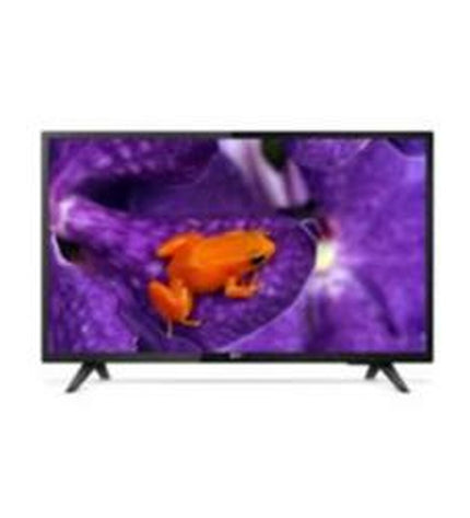Philips 43-inch Full HD Smart TV displaying a vibrant home entertainment scene, with a sleek black frame and thin bezels.