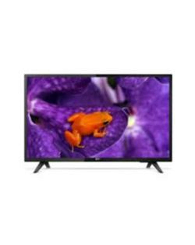 Philips 43-inch Full HD Smart TV displaying a vibrant home entertainment scene, with a sleek black frame and thin bezels.