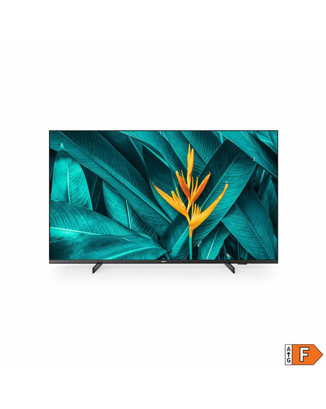 Philips 50HFL5214U 4K Ultra HD LED Smart TV showing a sleek screen with vibrant colors and slim black bezels