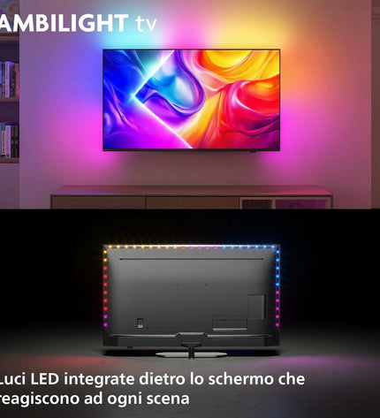 Philips 43PUS9010/12 43-inch 4K Ultra HD LED QLED Smart TV displaying vibrant HDR images in a modern living room.