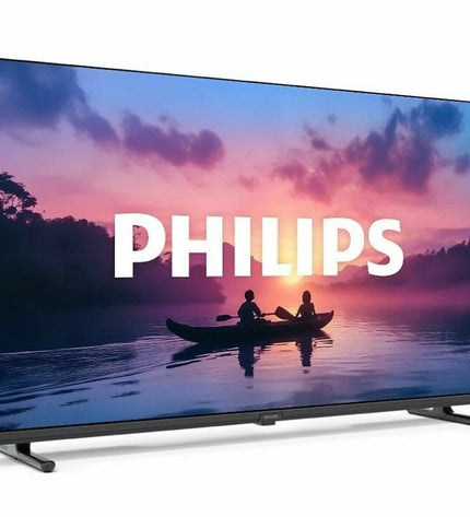 Philips 32-inch HD LED Smart TV with HDR, showing a sleek black screen and modern design for home entertainment.