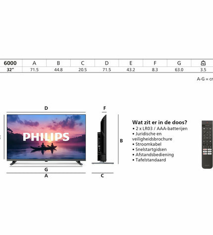 Philips 32-inch Full HD LED Smart TV with HDR and LCD display, showcasing a sleek design and vibrant screen.