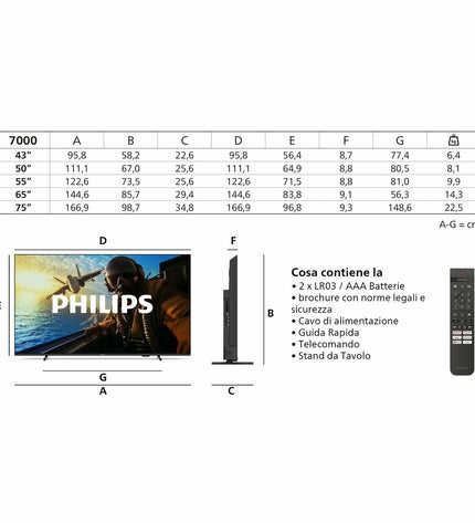 Philips 50-inch 4K Ultra HD LED Smart TV displaying vibrant HDR visuals with slim bezels and modern design.