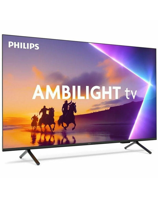 Philips 85PUS8510/12 Smart TV with slim bezel and vibrant display, perfect for home cinema and entertainment.