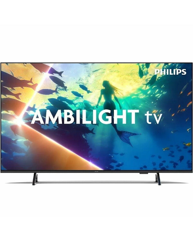 Philips 50-inch 4K Ultra HD LED Smart TV displaying vibrant colors and a sleek modern design for home entertainment.