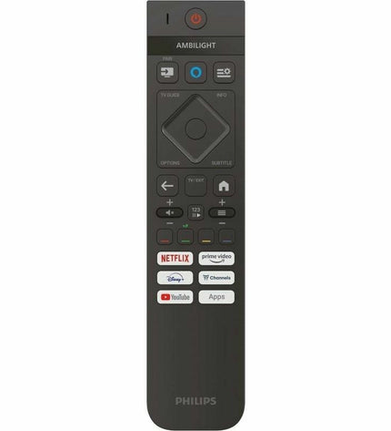 Philips 55PUS9010 55-inch 4K Ultra HD LED HDR QLED Smart TV displaying a vibrant screen with colorful images and sleek black frame