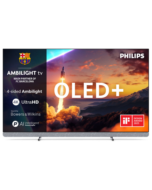 Philips 77OLED910/12 77-inch 4K Ultra HD HDR OLED Smart TV displaying vibrant home theater content