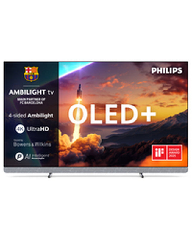 Philips 77OLED910/12 77-inch 4K Ultra HD HDR OLED Smart TV with NVIDIA G-SYNC, sleek electronic home entertainment display